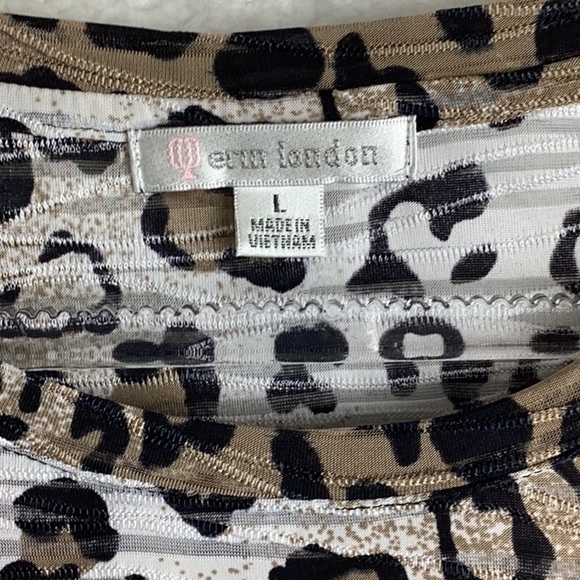 Erm London Cheetah Print Blouse, Women’s Size Large. - Picture 5 of 12